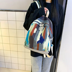 Nylon Graffiti Backpack Softback Zipper High-capacity Camouflage School Bag