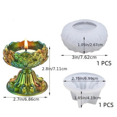 Tealight Candle Holder Resin Molds Set for Epoxy Casting DIY Wedding