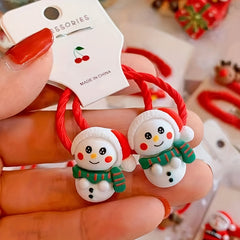 Christmas Rubber Band Santa Claus Elk Snowman Bell Christmas Tree Gift