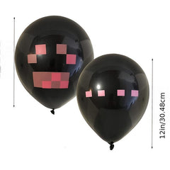 24pcs Pixel Theme Balloons Gamer Birthday Party Supplies
