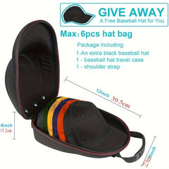 Baseball Cap Hat Storage Bag With Adjustable Shoulder Strap
