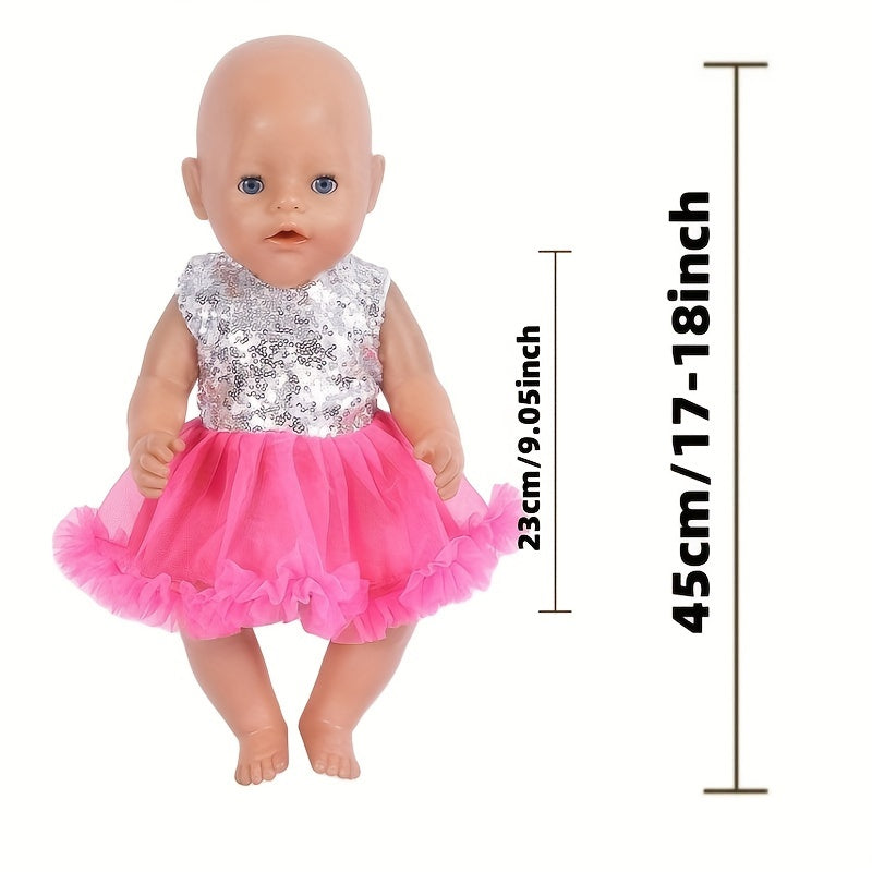 Sequin Dress Doll Clothes for 17-18 Inch Dolls