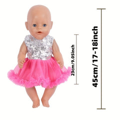 Sequin Dress Doll Clothes for 17-18 Inch Dolls