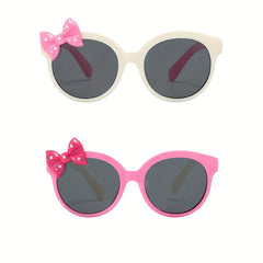 Kids Cartoon Bow Polarized Sunglasses for Outdoor Activities