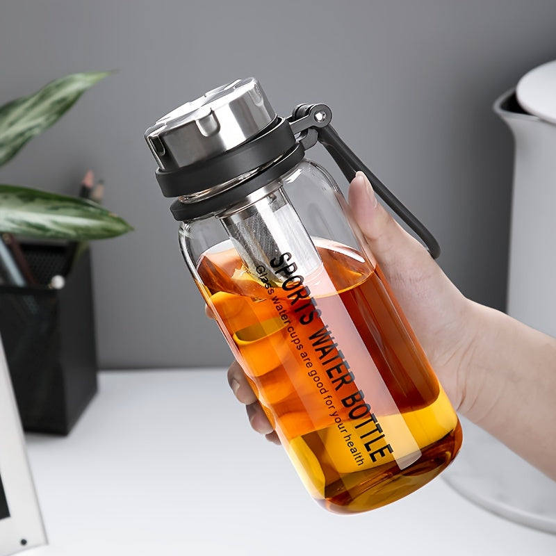Large Capacity Glass Infuser Water Bottle Tea Tumbler Strainer