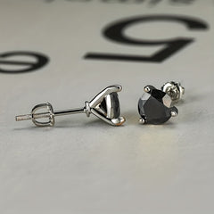 Spiral Stud Earrings 925 Sterling Silver Zircon Decor Delicate Jewelry