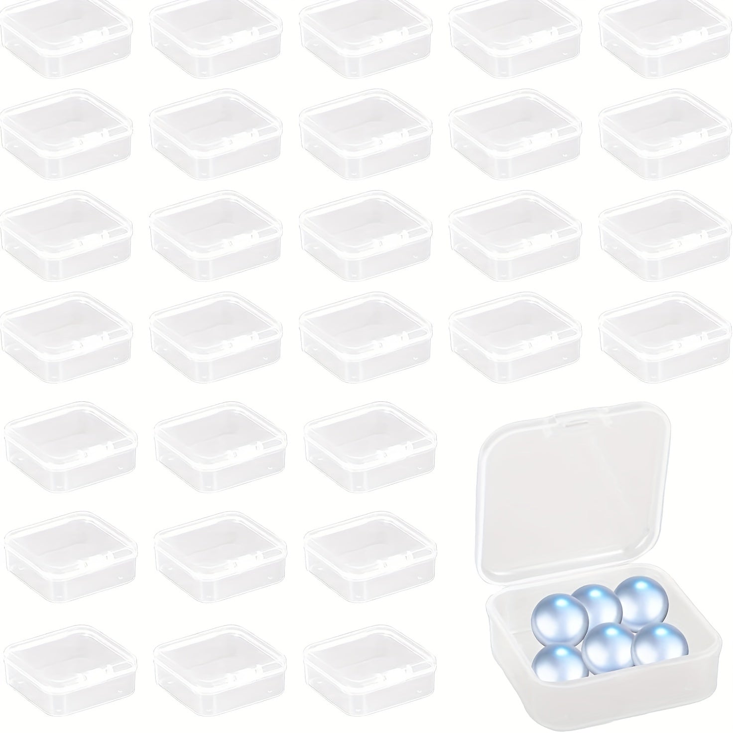 30pcs Clear Stackable Small Storage Box Toy Organizer with Lids