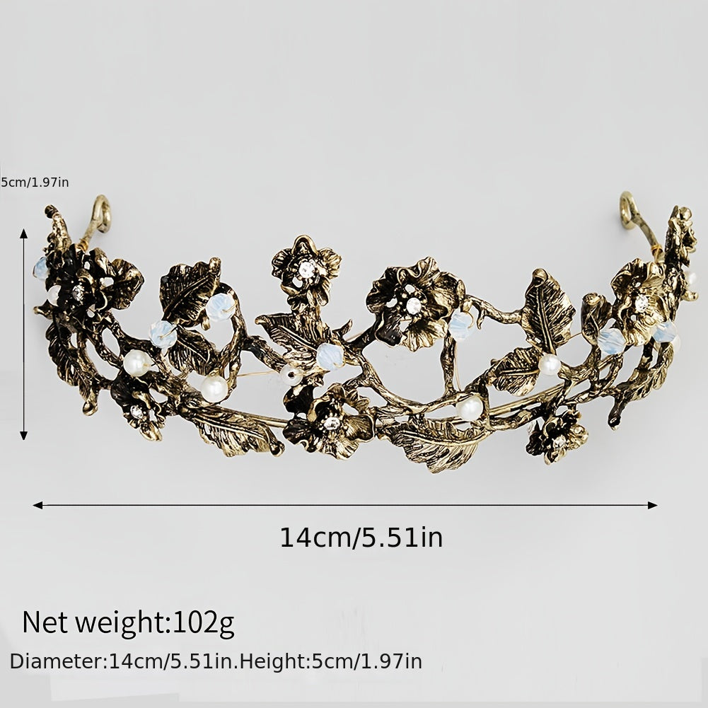 Vintage Flower Crown Headband for Girls
