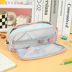 Large Capacity Colorful Pencil Case for Elementary School