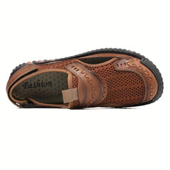 Men's Breathable Slip On Sandals with Hook And Loop Fastener