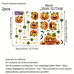 Halloween Pumpkin Window Stickers Party Decoration for Living Room Bedroom