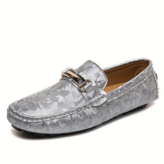 Men's Metallic Decor Moccasin Loafers Non-slip Slip-On Shoes