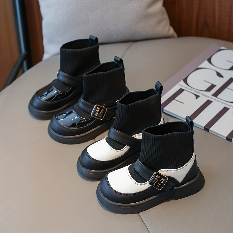 Girls Kids Non Slip Boots with Woven Sock for Comfort and Style