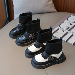 Girls Kids Non Slip Boots with Woven Sock for Comfort and Style
