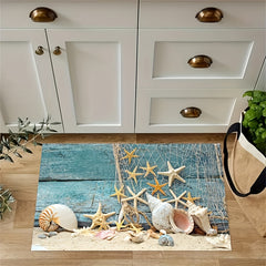 Seaside Beach Kitchen Floor Mat Hand Washable Carpet for Home Decor