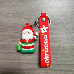1pc Cartoon Key Chain Keyring Pendant Ornament Christmas Gift