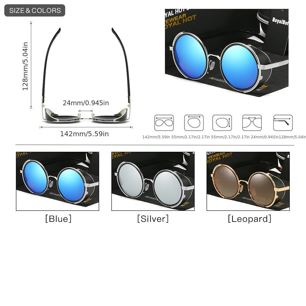 RoyalHot Men's Polarized Sunglasses Round Frame UV400