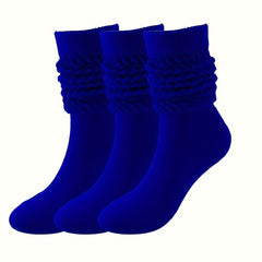 3 Pairs Men's Candy Crew Socks - Breathable Comfy Casual Unisex Socks