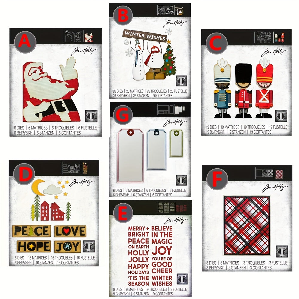Christmas Santa Snowman House Metal Cutting Dies DIY Greeting Card Scrapbooking