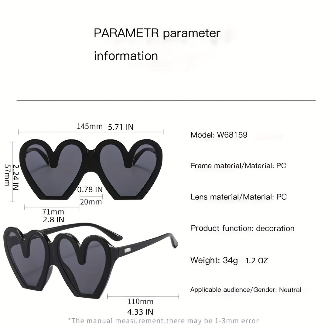 Y2K Heart Sunglasses UV400 for Women Men