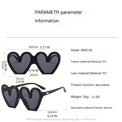 Y2K Heart Sunglasses UV400 for Women Men