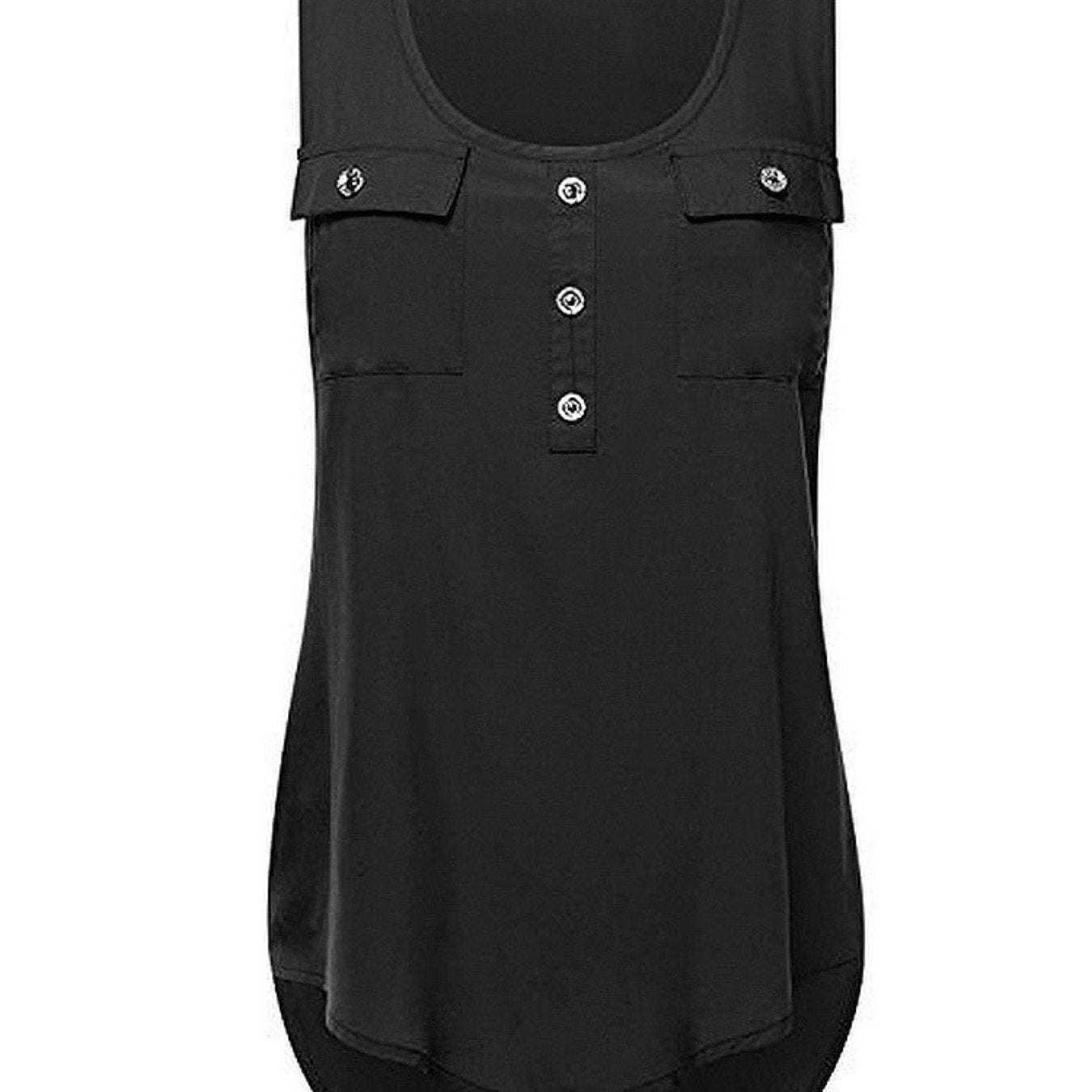 Sleeveless Solid Crew Neck Casual Tank Top Women's Clothing