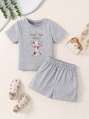 Toddler 2pcs Bottoming Set Short Sleeve T shirt & Shorts
