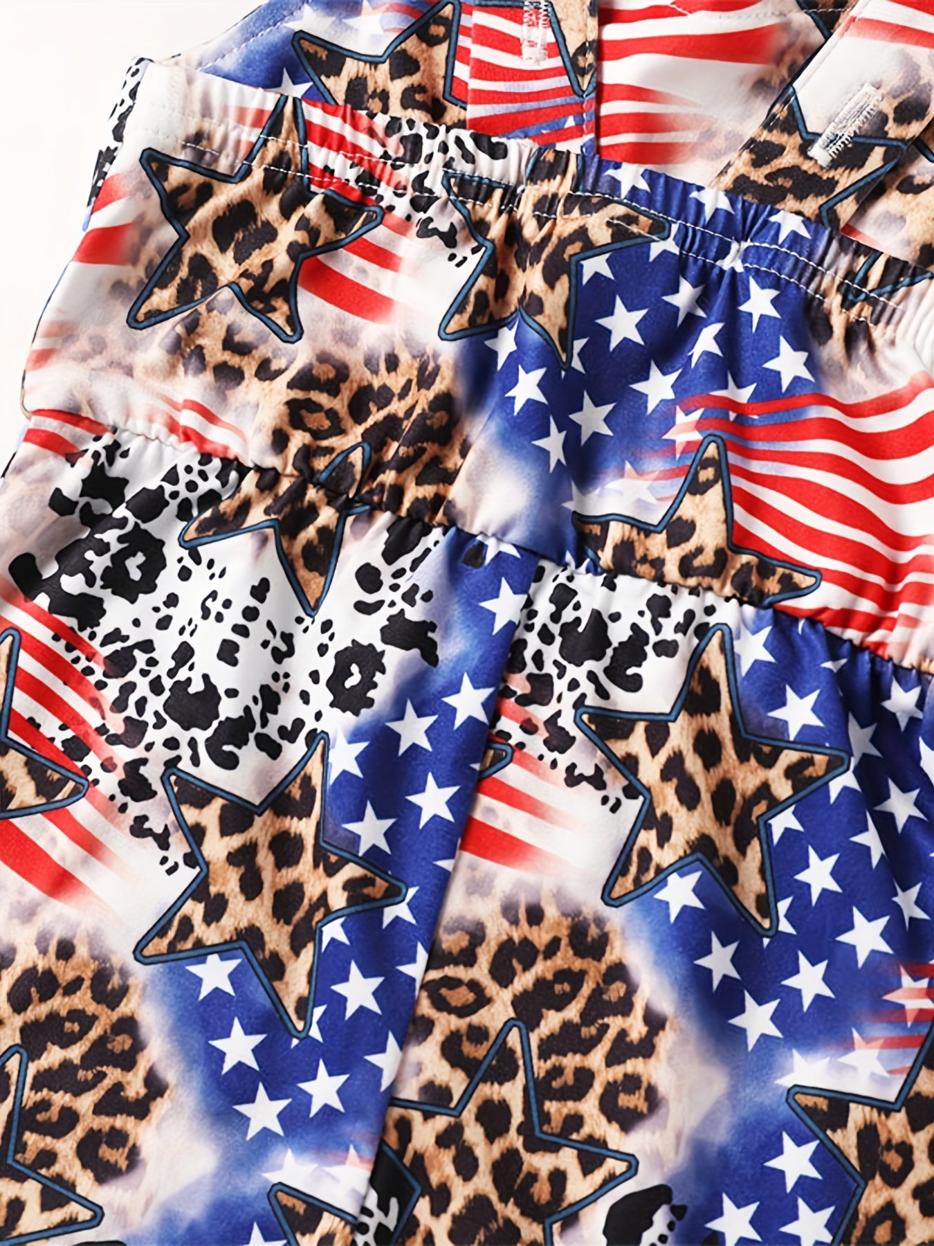 Baby Girls Star Print Flared Overalls