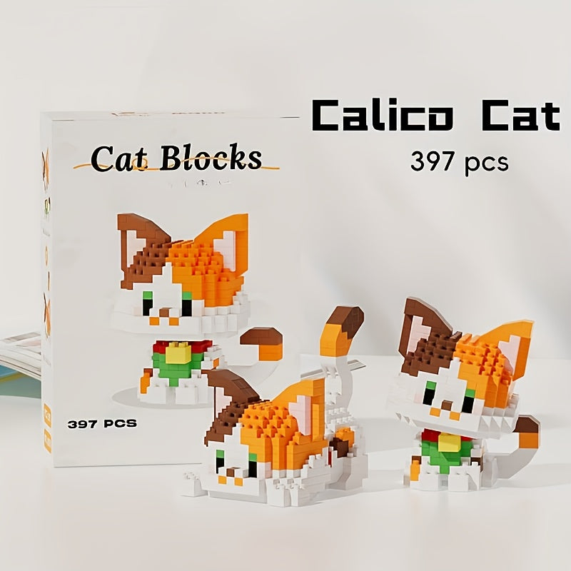 Cat Series Building Blocks DIY Table Decoration Gift
