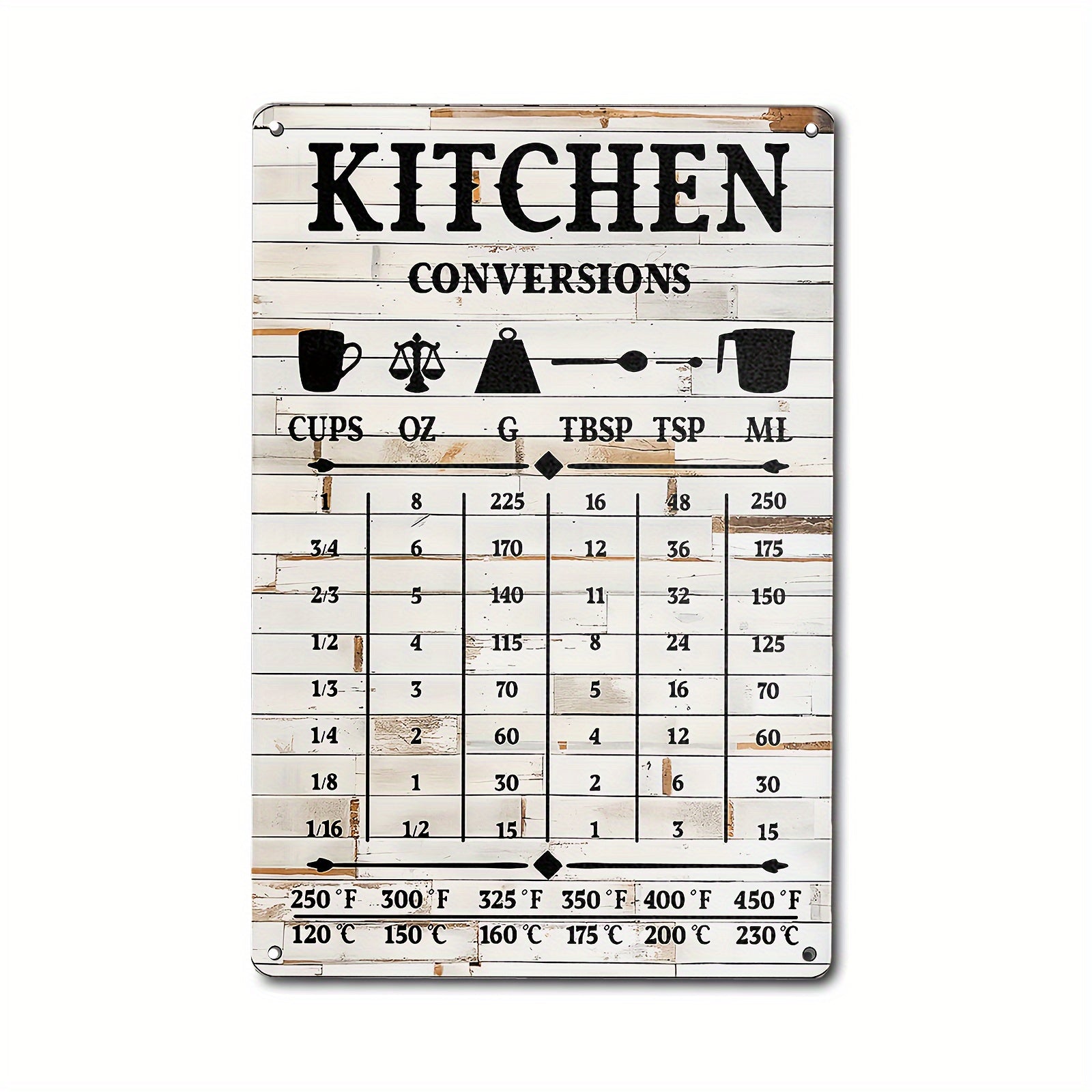 Funny Kitchen Quote Sign Aluminum 8x12 Inches Kitchen Conversions Sign