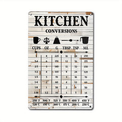 Funny Kitchen Quote Sign Aluminum 8x12 Inches Kitchen Conversions Sign