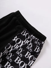 Boys Letter Pattern T-shirt & Shorts Set Summer Clothes