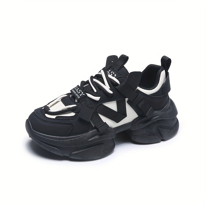 Thick Sole Chunky Sneakers Lace-up Running Shoes Women's Footwear