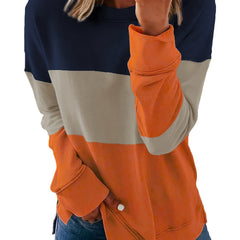 Casual Loose Crew Neck Sweatshirt Long Sleeve Pullover