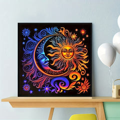DIY Diamond Painting Sun And Moon Full Round Drilling Bag