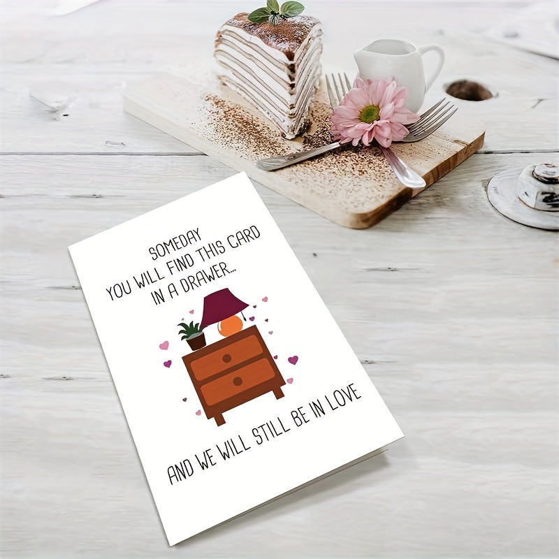 Funny Love Card For Him Her - Anniversary Card - Birthday Card - Set of 2