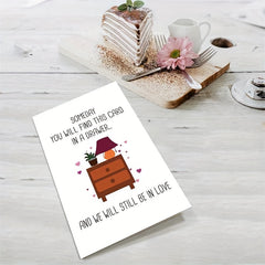 Funny Love Card For Him Her - Anniversary Card - Birthday Card - Set of 2