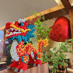 10000pcs Chinese Elements Building Blocks Great Wall Dragon Model Toy