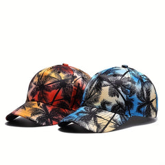 Casual Coconut Tree Print Sunscreen Baseball Cap
