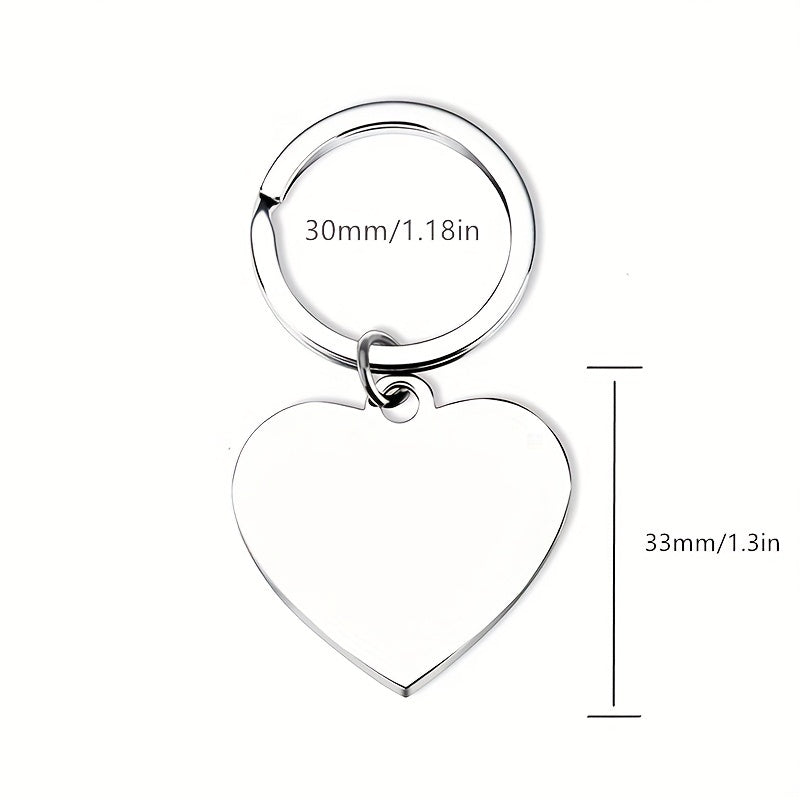 Heart Keychain Key Ring Inspirational Birthday Gift From Mom
