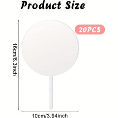 20Pcs DIY Acrylic Cake Toppers Blanks for Weddings Birthday Party