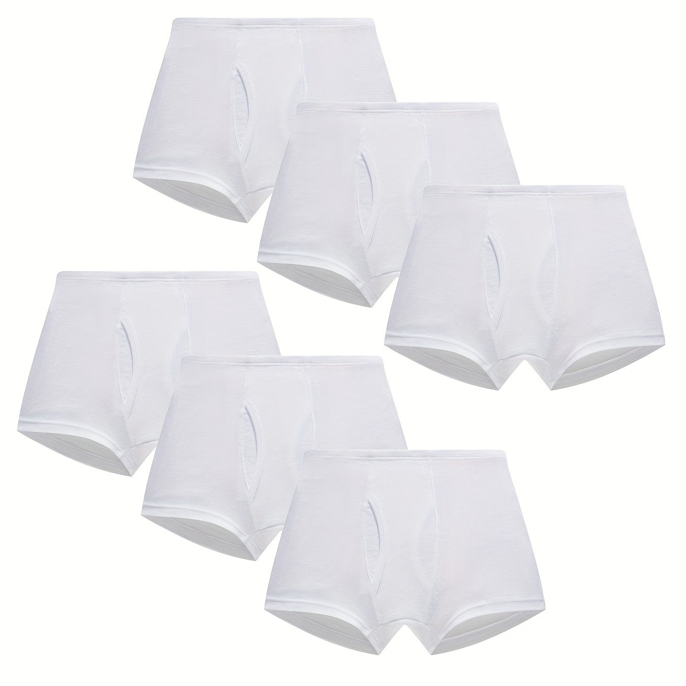 6pcs Boys Boxer Briefs Elastic Waist Pure Comfortable Underwear Kids Clothes