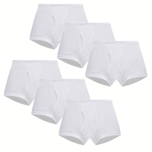 6pcs Boys Boxer Briefs Elastic Waist Pure Comfortable Underwear Kids Clothes