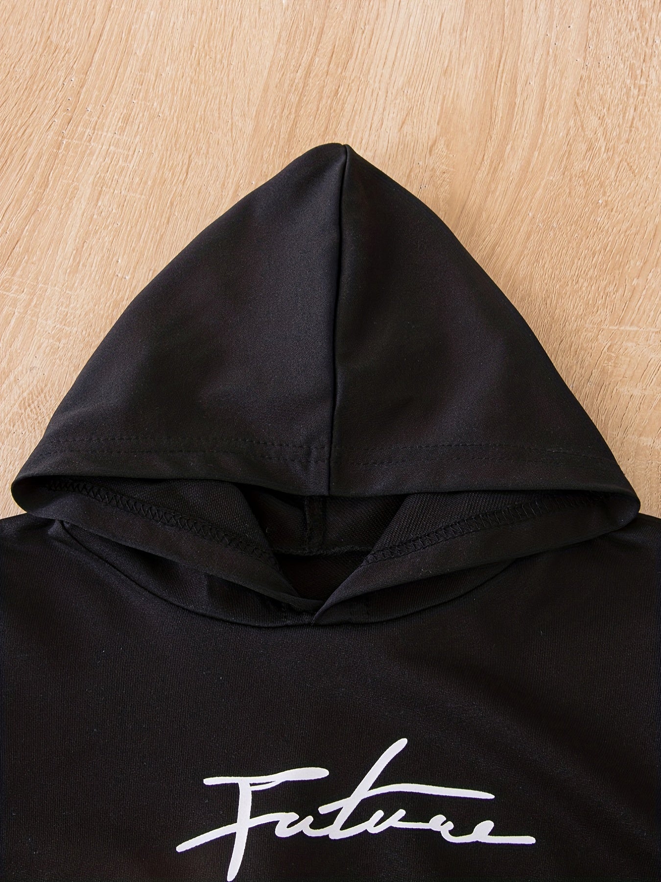Boy's FUTURE 2pcs Block Hoodie & Sweatpants Set For Spring Fall