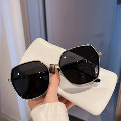 Large Polygon Sunglasses Glitter Summer UV400 Sun Shades Driving Beach