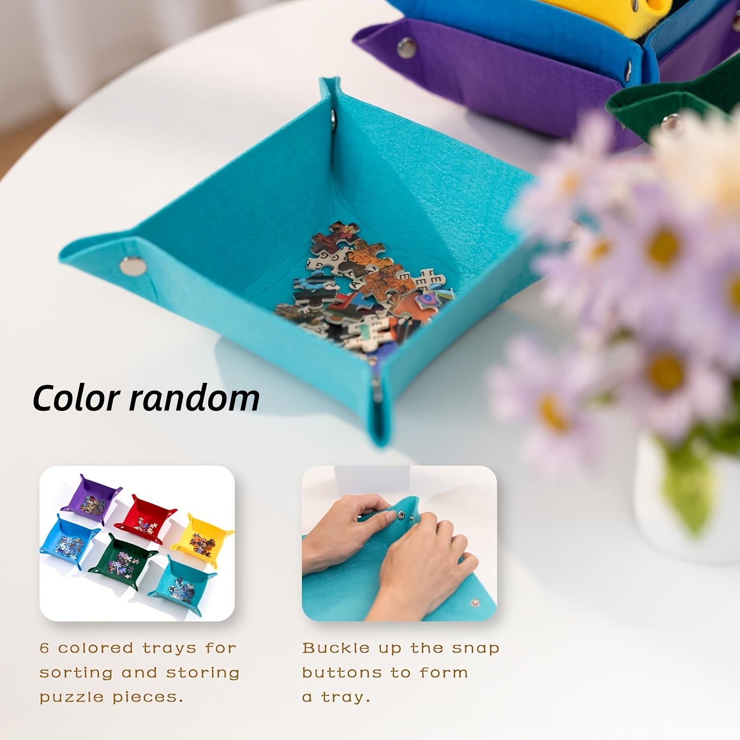 Portable Jigsaw Puzzle 1000pcs Tilting Board 2 in 1 Stand Cover Lightweight