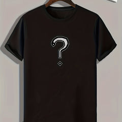 Men's Mark Pattern Print Comfy Sports T-shirt