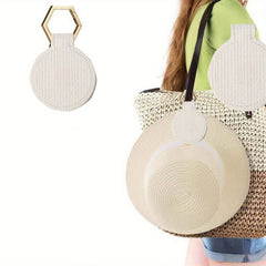 Magnetic Hat Clip Handbag Backpack Holder PU Leather Travel Accessories
