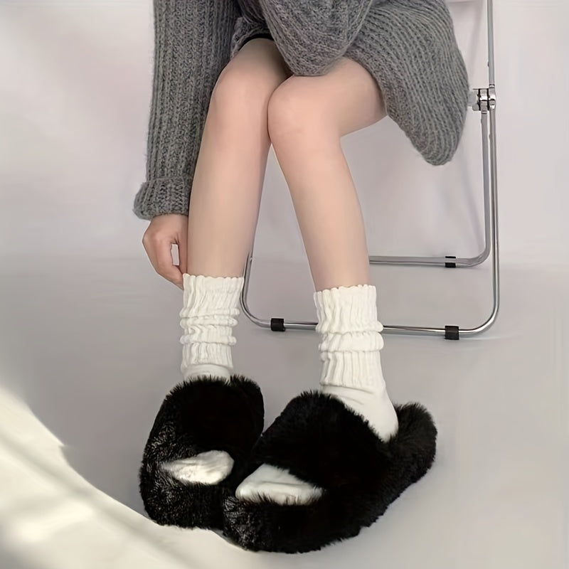 Women's Mid Tube Textured Socks Breathable Stockings