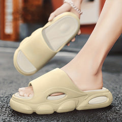 Men's Non Slip Platform Slides Soft Sole Cloud Slides for Indoor Outdoor